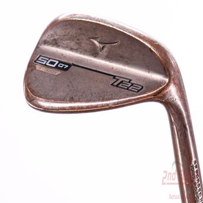 Mizuno T22 Denim Copper Wedge Gap GW 50° 7 Deg Bounce S Grind Dynamic Gold Tour Issue S400 Steel Stiff Right Handed 35.5in