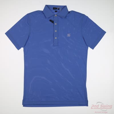 New W/ Logo Mens Peter Millar Polo Small S Blue MSRP $110