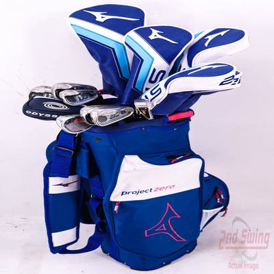 Complete Set of Women's TaylorMade & Cleveland Golf Clubs + Mizuno Project Zero  Cart Bag - Right Hand Ladies Flex Graphite Shafts