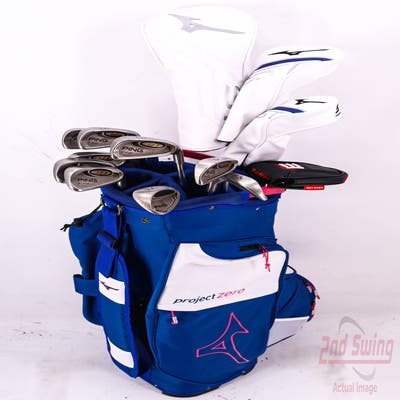 Complete Set of Men's TaylorMade Ping Odyssey Golf Clubs + Mizuno Cart Bag - Right Hand Stiff Flex Steel Shafts