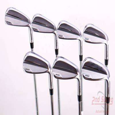 Ping i530 Iron Set 5-PW AW Dynamic Gold Mid 100 Steel Stiff Right Handed Black Dot 39.25in