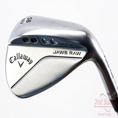 Callaway Jaws Raw Full Toe Chrome Wedge Lob LW 58° 10 Deg Bounce J Grind Dynamic Gold Spinner TI Steel Wedge Flex Right Handed 35.5in