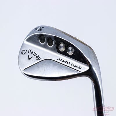 Callaway Jaws Raw Chrome Wedge Lob LW 58° 8 Deg Bounce C Grind Dynamic Gold Tour Issue S400 Steel Stiff Right Handed 35.0in