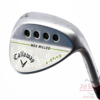 Callaway MD3 Milled Chrome S-Grind Wedge Lob LW 58° 9 Deg Bounce S Grind True Temper Dynamic Gold Steel Wedge Flex Right Handed 35.0in