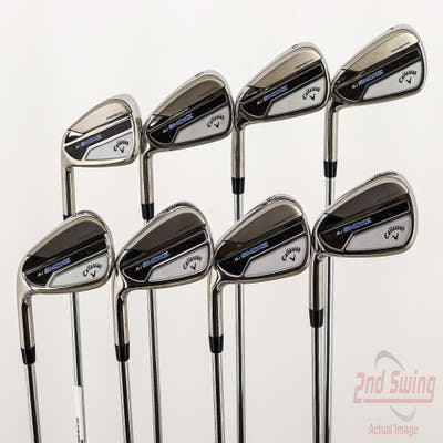 Mint Callaway Paradym Ai Smoke Iron Set 4-PW AW True Temper Elevate MPH 95 Steel Stiff Left Handed 37.25in