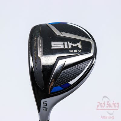 TaylorMade SIM MAX Fairway Wood 5 Wood 5W 18° Fujikura Ventus Blue 6 Graphite Stiff Left Handed 42.5in