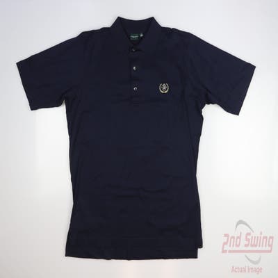 New W/ Logo Mens Fairway & Greene Polo Small S Navy Blue MSRP $110