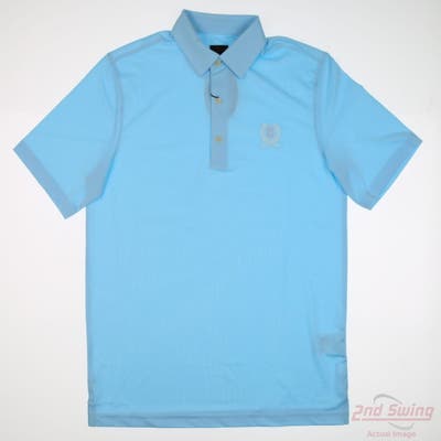 New W/ Logo Mens Greg Norman Polo Small S Blue MSRP $50