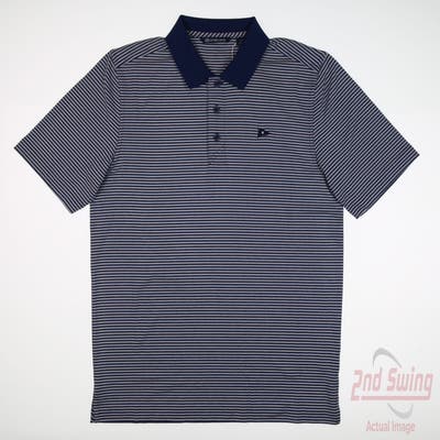 New W/ Logo Mens Cutter & Buck Polo Small S Navy Blue MSRP $70