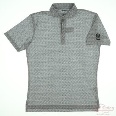 New W/ Logo Mens Johnnie-O Polo Small S Gray MSRP $98