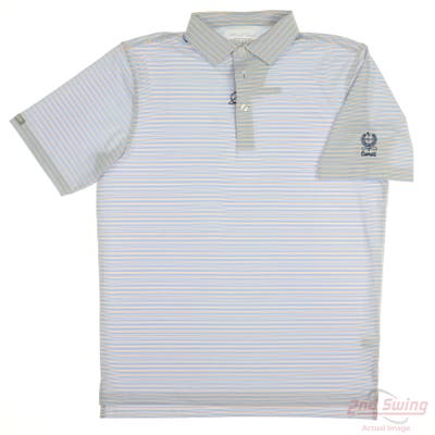 New W/ Logo Mens Straight Down Polo Medium M Multi MSRP $105