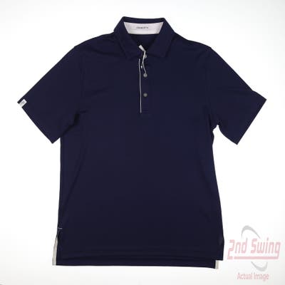 New Mens Ashworth Polo Medium M Navy Blue MSRP $70