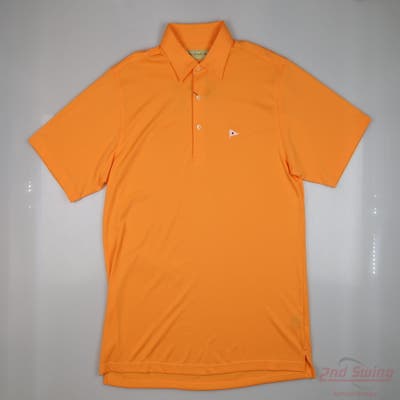 New W/ Logo Mens DONALD ROSS Polo Medium M Orange MSRP $85