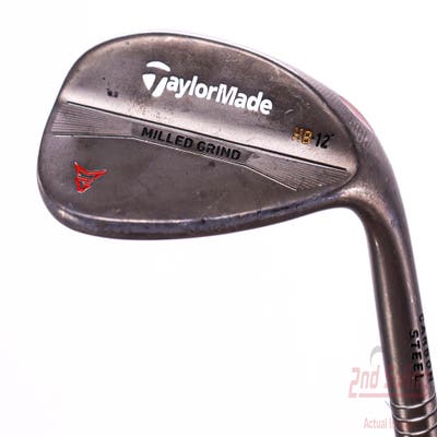 TaylorMade Milled Grind Black Wedge Lob LW 58° 12 Deg Bounce True Temper Dynamic Gold Steel Wedge Flex Right Handed 35.25in