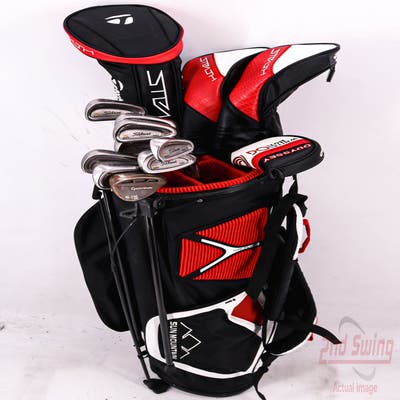 Complete Set of Men's TaylorMade Titleist Odyssey Golf Cubs + Sun Mountain Stand Bag - Right Hand Regular Flex Steel Shafts