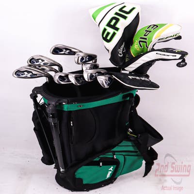 Complete Set of Men's Ping Cleveland Callaway Odyssey Golf Clubs + Mizuno Stand Bag - Right Hand Regular Flex Graphite Shafts