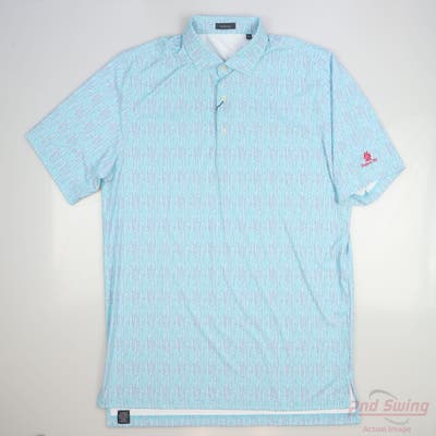 New W/ Logo Mens Turtleson Polo XX-Large XXL Blue MSRP $99