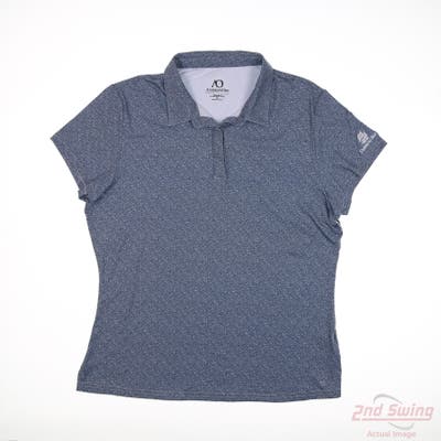 New W/ Logo Womens Anderson Ord Polo X-Large XL Blue MSRP $105