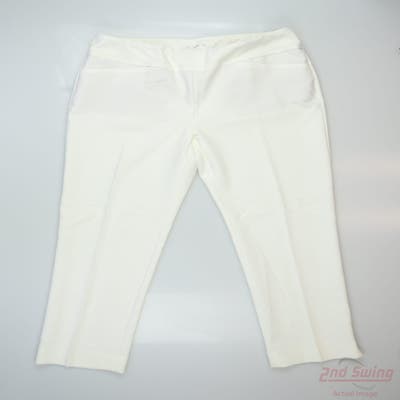 New Womens IBKUL Pants 10 x White MSRP $99