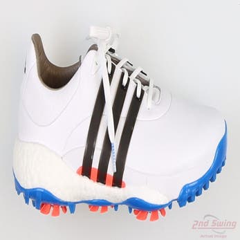 New Mens Golf Shoe Adidas TOUR360 22 8.5 White/Black/Blue MSRP $210