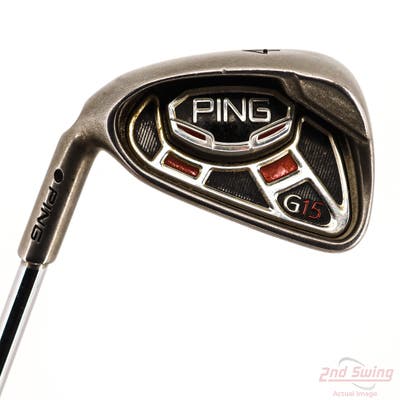 Ping G15 Single Iron 4 Iron Ping AWT Steel Regular Left Handed Black Dot 38.5in