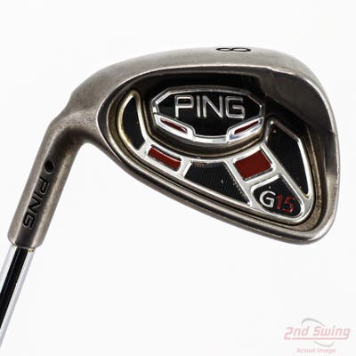 Ping G15 Single Iron 8 Iron Ping AWT Steel Regular Left Handed Black Dot 36.5in