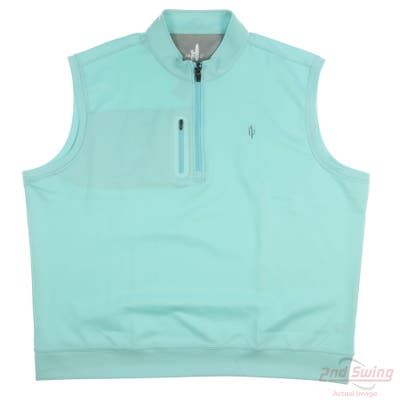 New W/ Logo Mens Johnnie-O Vest Small S Blue MSRP $155