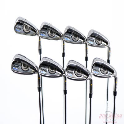 Ping 2016 G Iron Set 4-PW AW AWT 2.0 Steel Stiff Right Handed Yellow Dot +1/4"