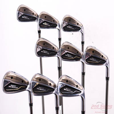 Callaway Great Big Bertha 23 Iron Set 4-PW GW SW UST Mamiya Helium Nanocore 60 Graphite Senior Right Handed 38.0in