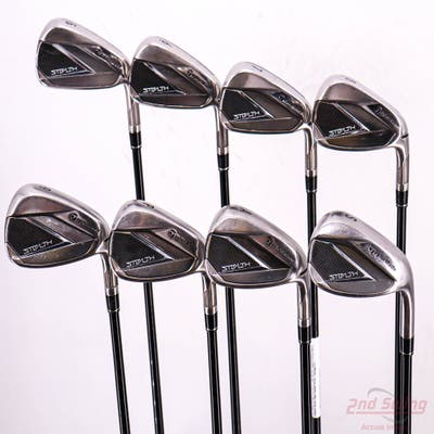 TaylorMade Stealth Iron Set 5-PW AW SW Fujikura Ventus Red 5 Graphite Senior Right Handed 38.5in