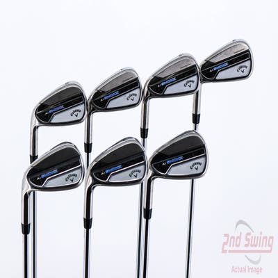 Callaway Paradym Ai Smoke Iron Set 5-PW AW True Temper Elevate 95 Steel Stiff Left Handed 38.5in