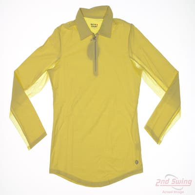 New Womens BETTE & COURT 1/4 Zip Pullover Medium M Yellow MSRP $50