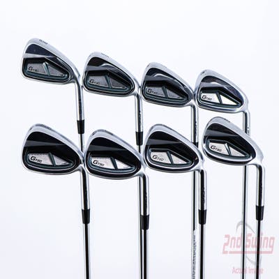 Ping G730 Iron Set 5-PW AW GW Dynamic Gold Mid 100 Steel Regular Right Handed Black Dot 38.75in