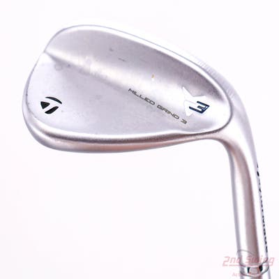 TaylorMade Milled Grind 3 Raw Chrome Wedge Lob LW 58° 11 Deg Bounce Dynamic Gold Tour Issue S200 Steel Stiff Right Handed 34.75in