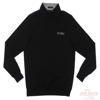 New W/ Logo Mens Turtleson 1/4 Zip Pullover Small S Black MSRP $140