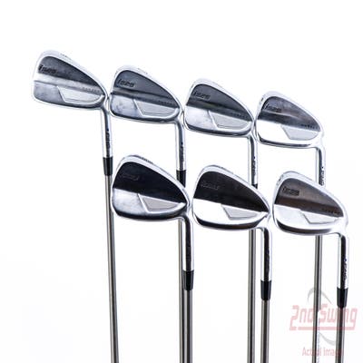 Ping i525 Iron Set 4-PW Aerotech SteelFiber i110cw Graphite Stiff Right Handed Blue Dot 39.5in