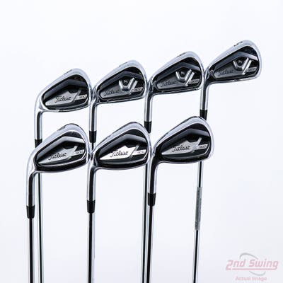 Titleist 2021 T300 Iron Set 5-PW GW True Temper AMT Red R300 Steel Stiff Left Handed 38.25in