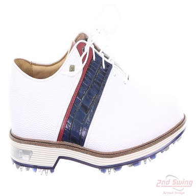 New Mens Golf Shoe Footjoy Premiere Medium 11.5 White/Navy/Red MSRP $220 53909