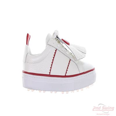 New Womens Golf Shoe G-Fore Limited Kiltie Disrupter 6.5 White/Red MSRP $225