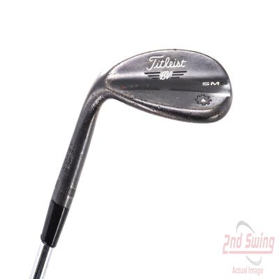 Titleist Vokey SM6 Jet Black Wedge Lob LW 58° 4 Deg Bounce L Grind SM6 BV Steel Wedge Flex Left Handed 35.0in