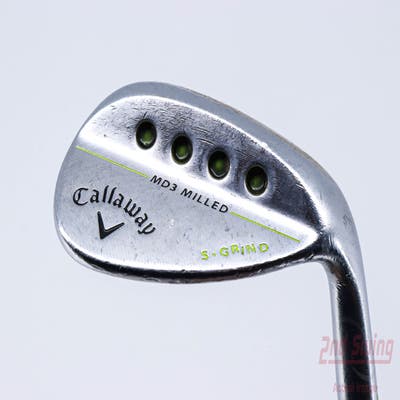 Callaway MD3 Milled Chrome S-Grind Wedge Lob LW 60° 9 Deg Bounce S Grind Stock Steel Shaft Steel Wedge Flex Right Handed 35.5in