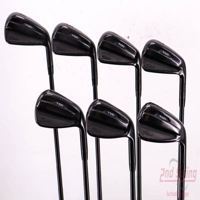 Titleist 2021 T100 Black Iron Set 4-PW True Temper AMT Tour White Steel X-Stiff Right Handed 38.0in