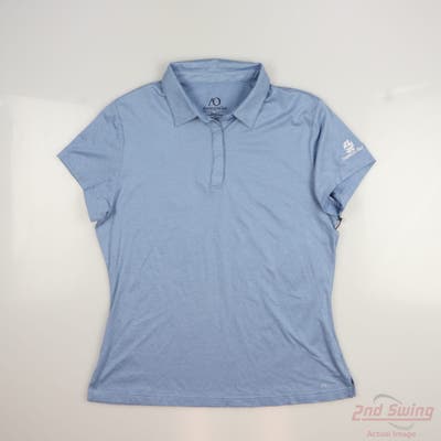 New W/ Logo Womens Anderson Ord Polo Large L Blue MSRP $105