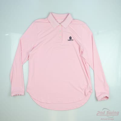 New W/ Logo Womens Peter Millar Long Sleeve X-Large XL Pink MSRP $115