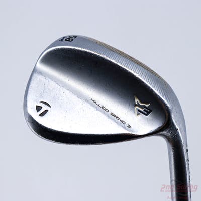 TaylorMade Milled Grind 3 Raw Chrome Wedge Lob LW 58° 8 Deg Bounce Project X 5.5 Steel Regular Right Handed 35.25in