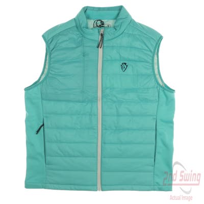 New W/ Logo Mens Straight Down Vest XX-Large XXL Green MSRP $152