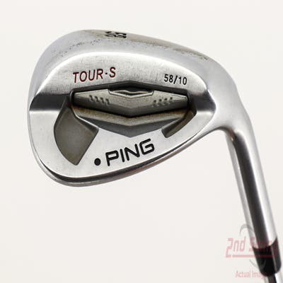 Ping Tour-S Chrome Wedge Lob LW 58° 10 Deg Bounce S Grind True Temper Dynamic Gold S300 Steel Stiff Right Handed Black Dot 35.5in