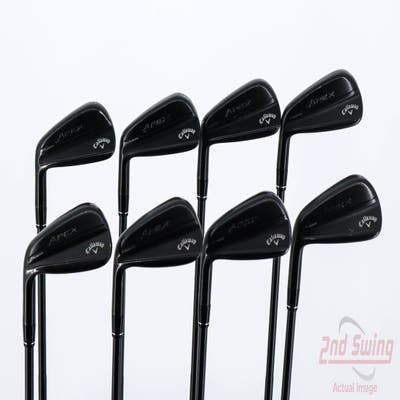 Callaway Apex TiFusion Iron Set 4-PW AW Dynamic Gold Mid 115 Gunmetal Steel Stiff Left Handed 38.0in