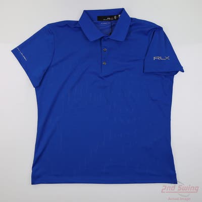 New Womens Ralph Lauren RLX Polo Large L Blue MSRP $115