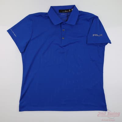 New Womens Ralph Lauren RLX Polo Medium M Blue MSRP $115